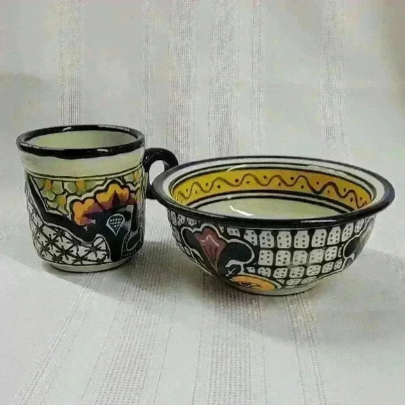 Talavera - Small Cup and Bowl - Picture 1 of 5